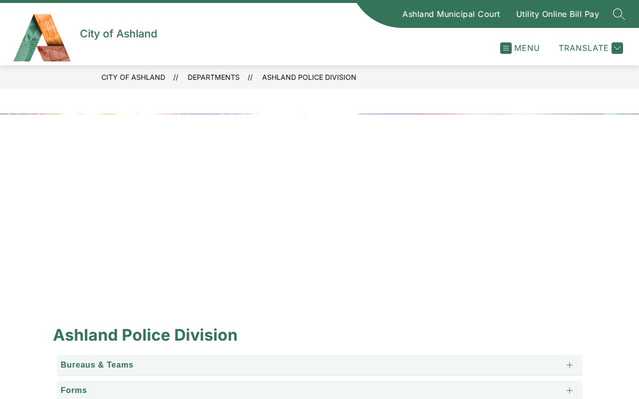 Ashland County Ashland Police Division arrest-records source page